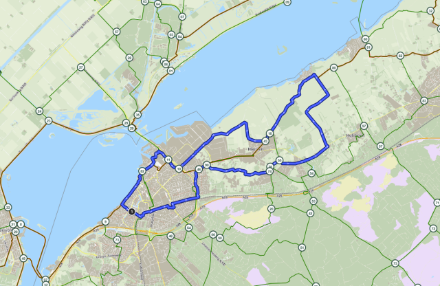 Routekaart Doortraproute Harderwijk