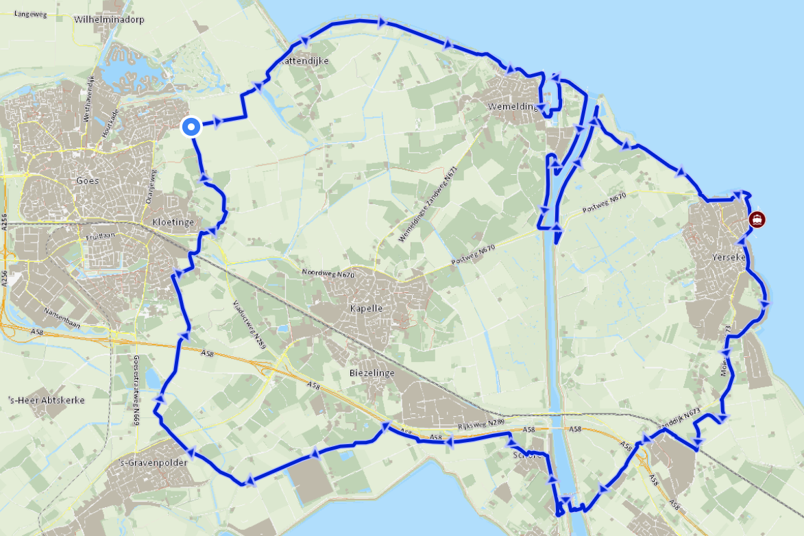 Te Routes Zilte route langs mosselen en oesters - Fietsersbond Routeplanner